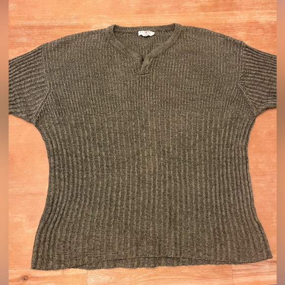 Vintage J Crew Oarsman Button Neck Linen Blend Women’s L Sweater - Picture 3 of 7